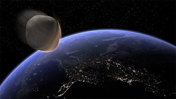 A giant asteroid approaches Earth